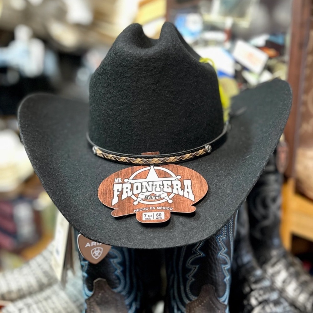 Mr. Frontera Hat black size 6 7/8 - Picture 3 of 14